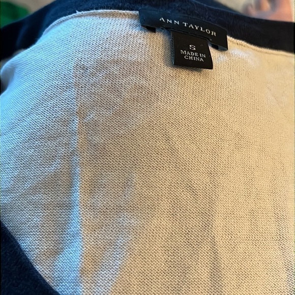 Ann Taylor cardigan set two piece cascade cardigan and sleeveless top silk Sz S - Picture 7 of 9